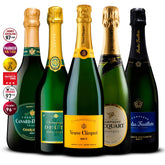 5 Champagne Set: Canard-Duchêne Charles VII, Deutz Brut Classic, Veuve Clicquot Brut, Jacquart Mosaïque & Nicolas Feuillatte Réserve Exclusive 5×750 ml