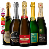 5 Champagne Set: Jacquart Mosaïque, Billecart‑Salmon Cuvée Nicolas François, Piper‑Heidsieck Cuvée Brut, Deutz Brut Classic & Lanson Black Label 5×750 ml