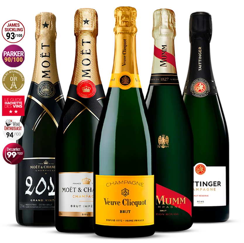 Pack of 5 Grand Cru Champagnes 3.75L